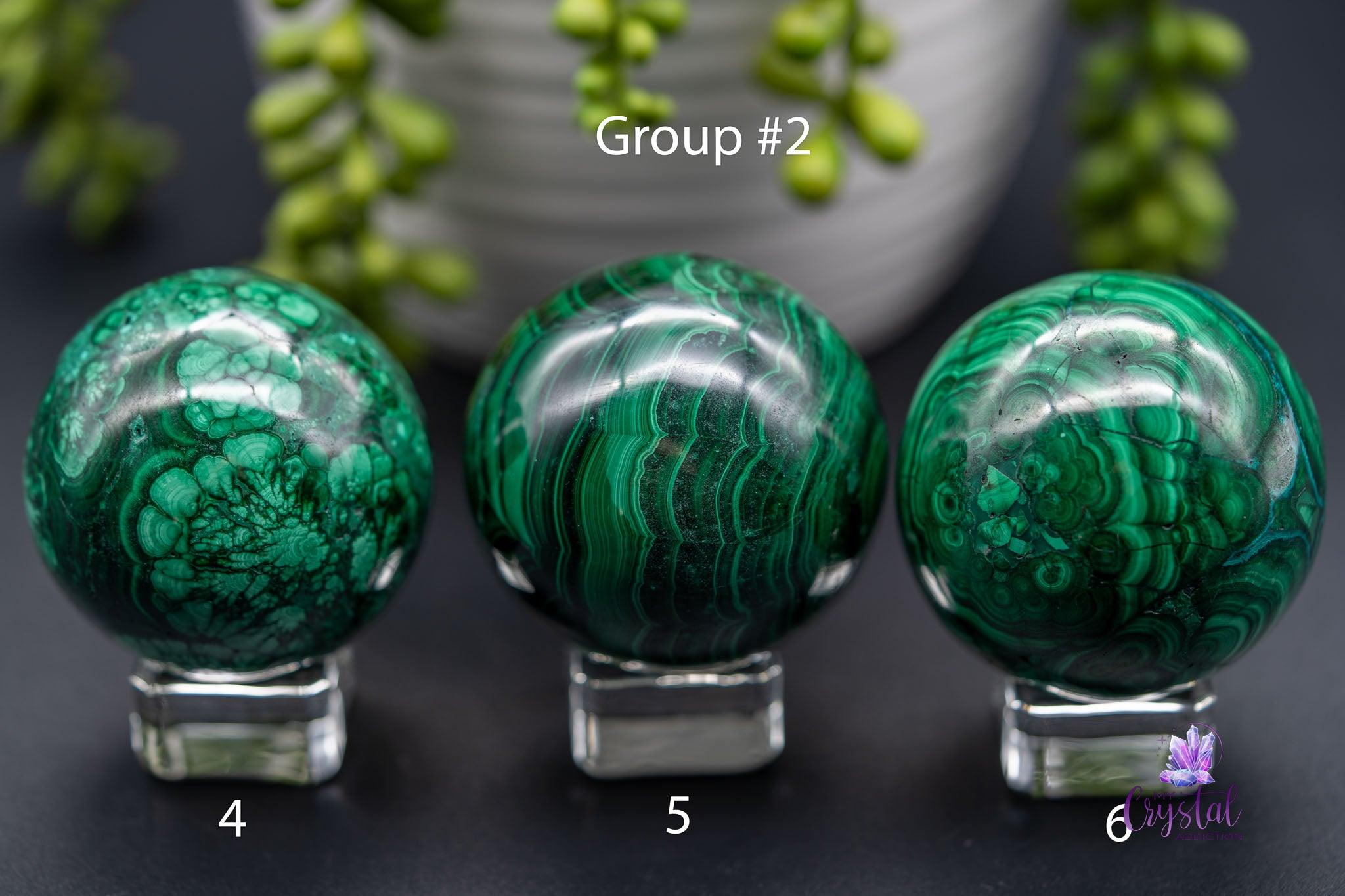 Malachite Sphere - 1.6"- 2.0"/42mm-52mm