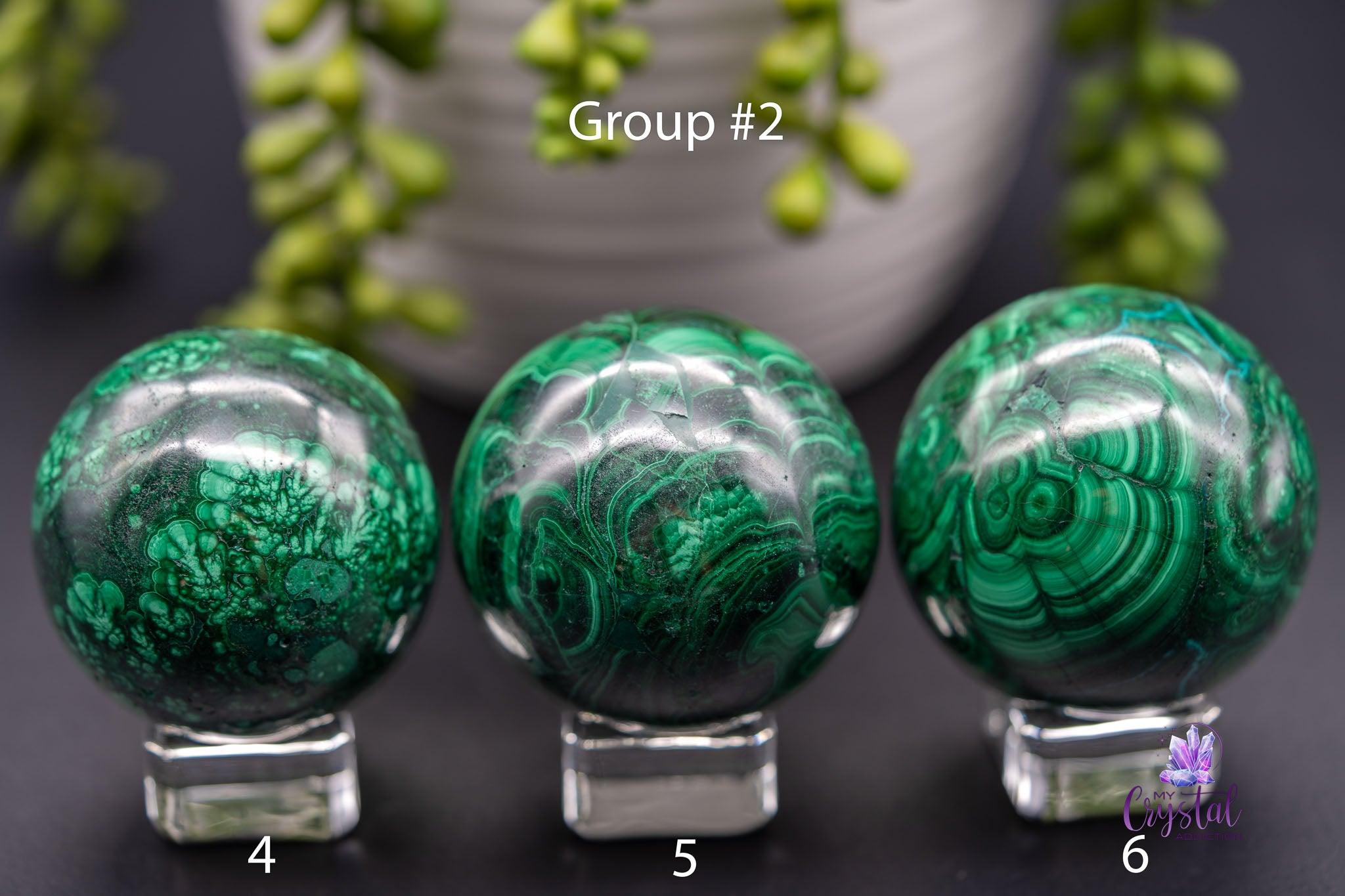 Malachite Sphere - 1.6"- 2.0"/42mm-52mm