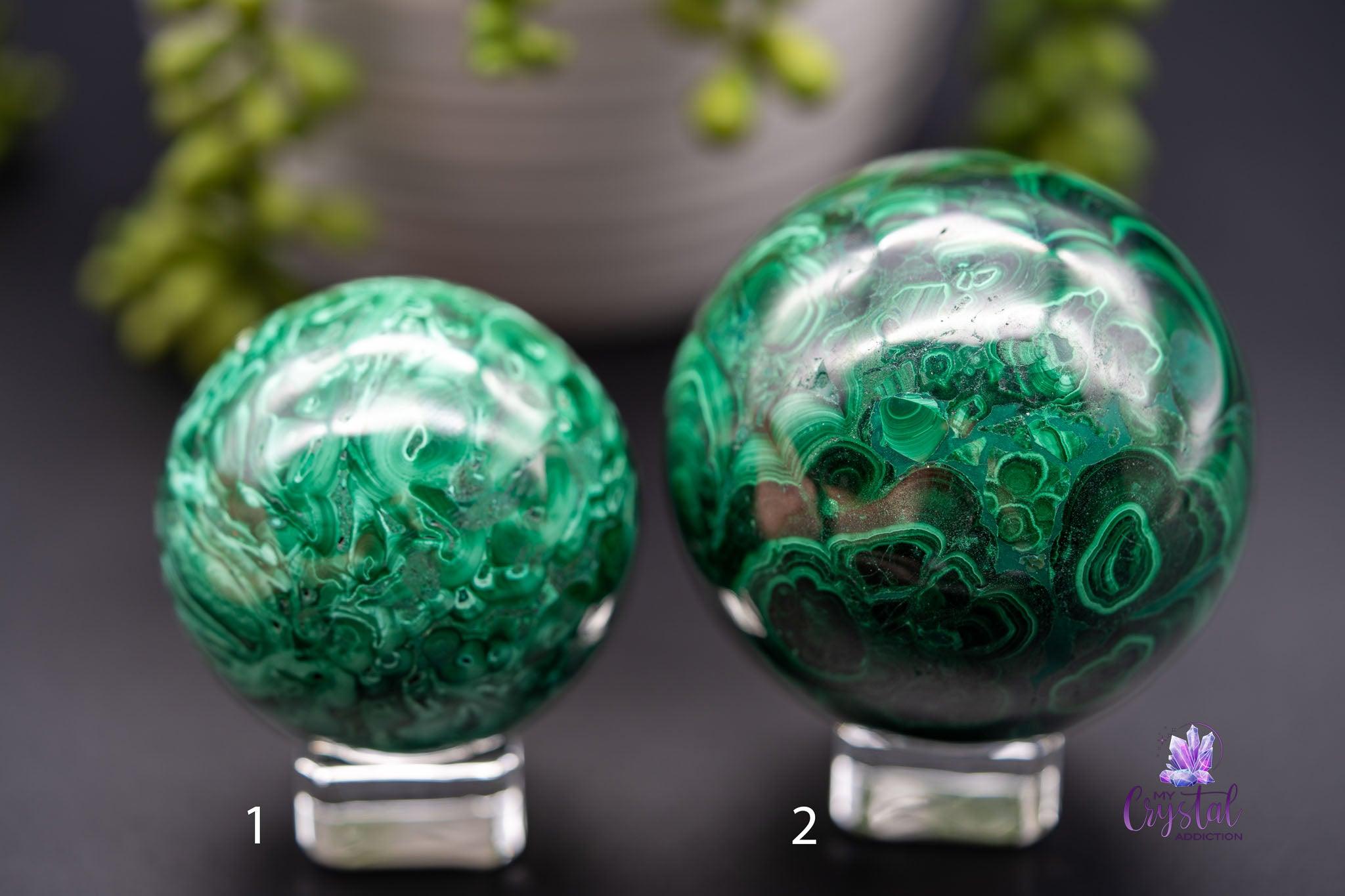 Malachite Sphere - 2.1"- 2.6"/54mm-68mm