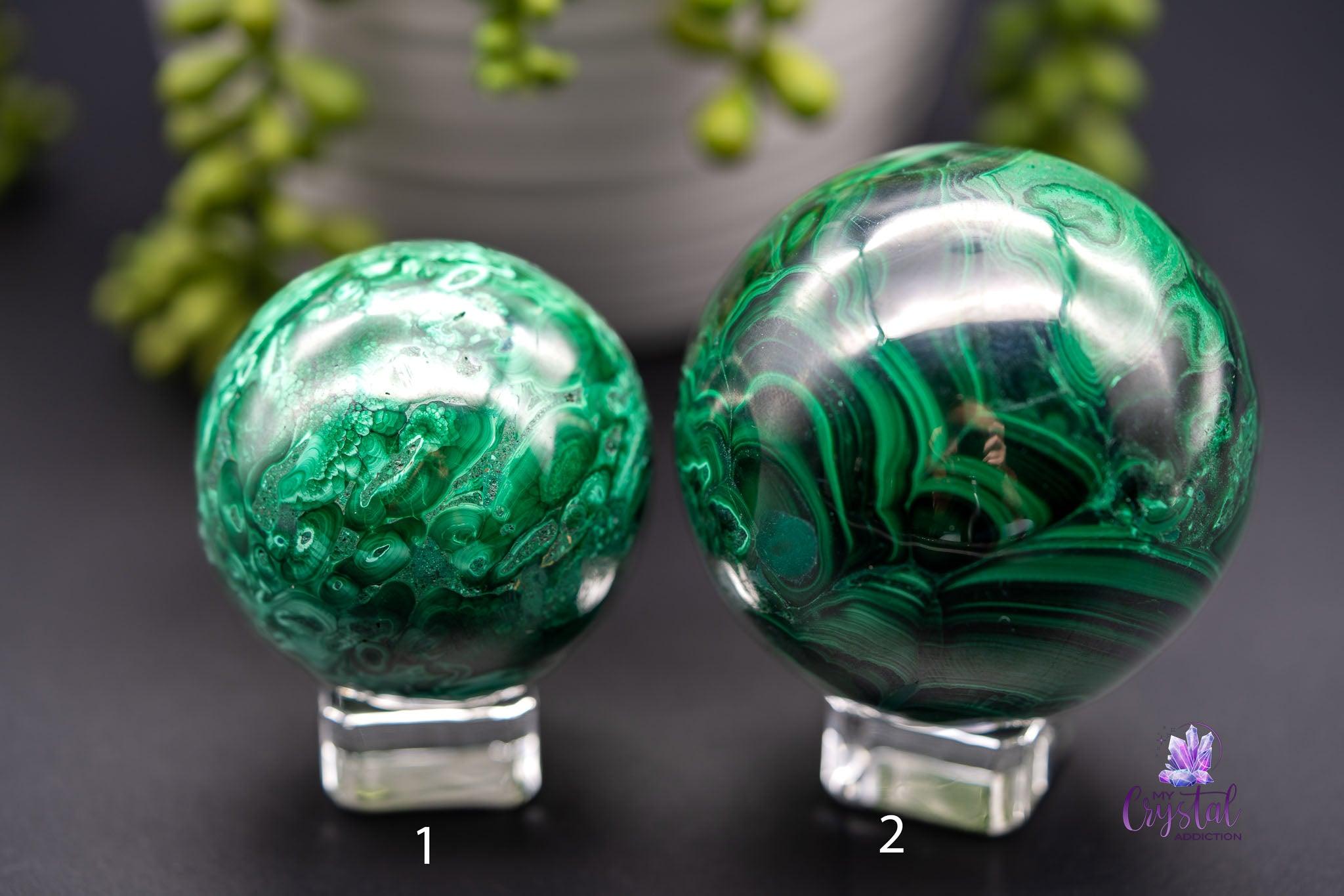 Malachite Sphere - 2.1"- 2.6"/54mm-68mm