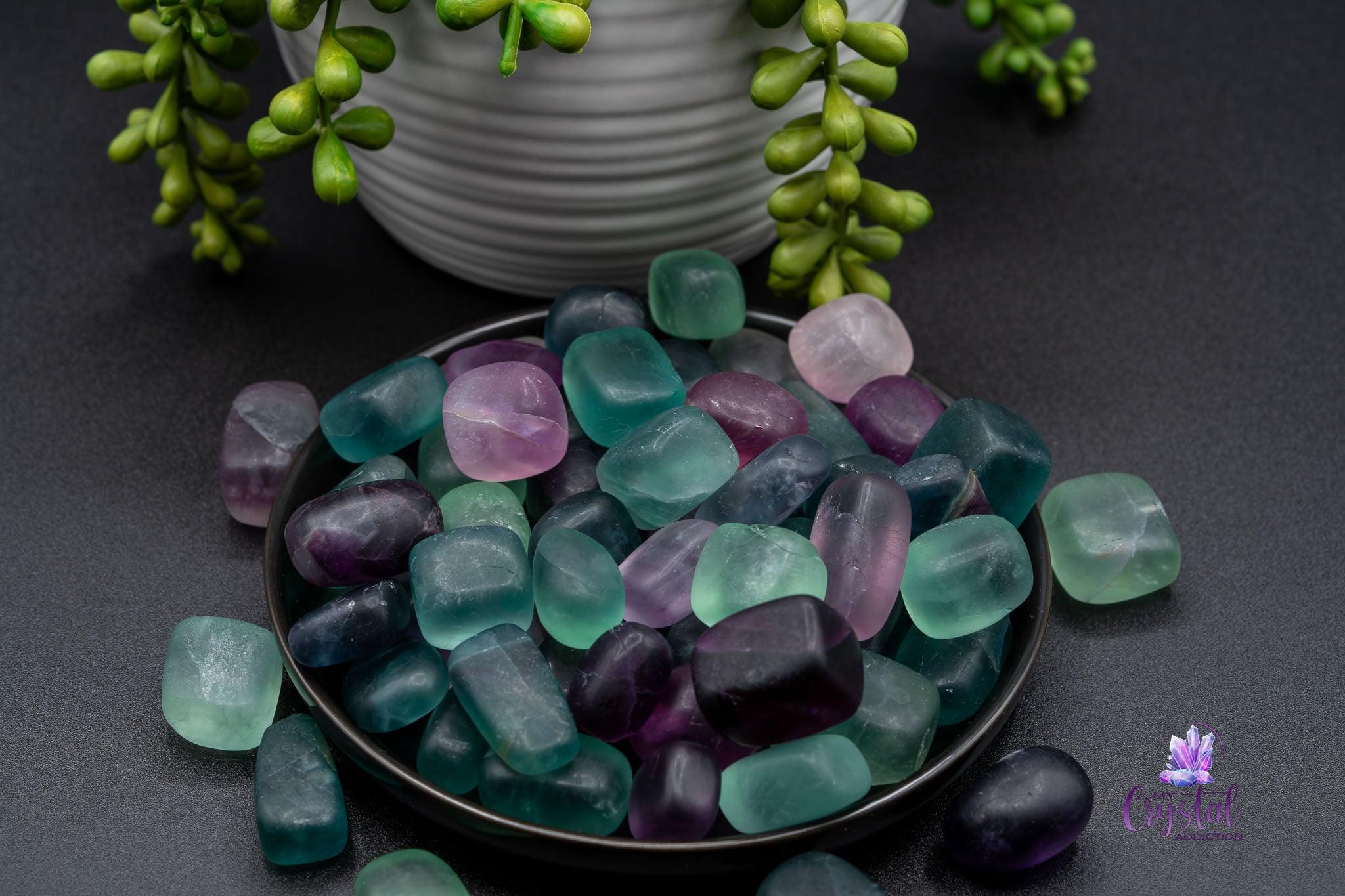 Fluorite Tumbles Green & Purple - My Crystal Addiction