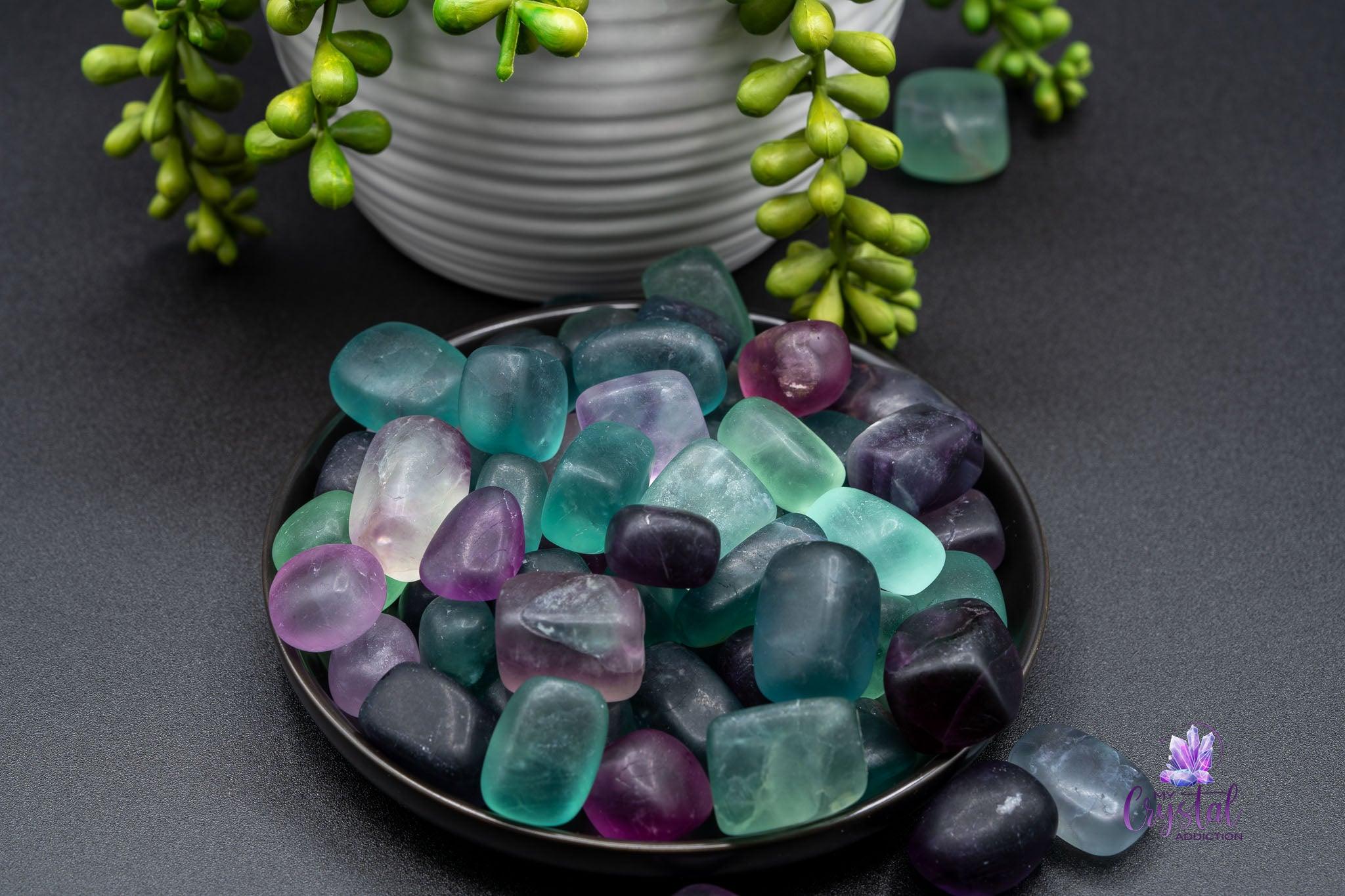 Fluorite Tumbles Green & Purple - My Crystal Addiction