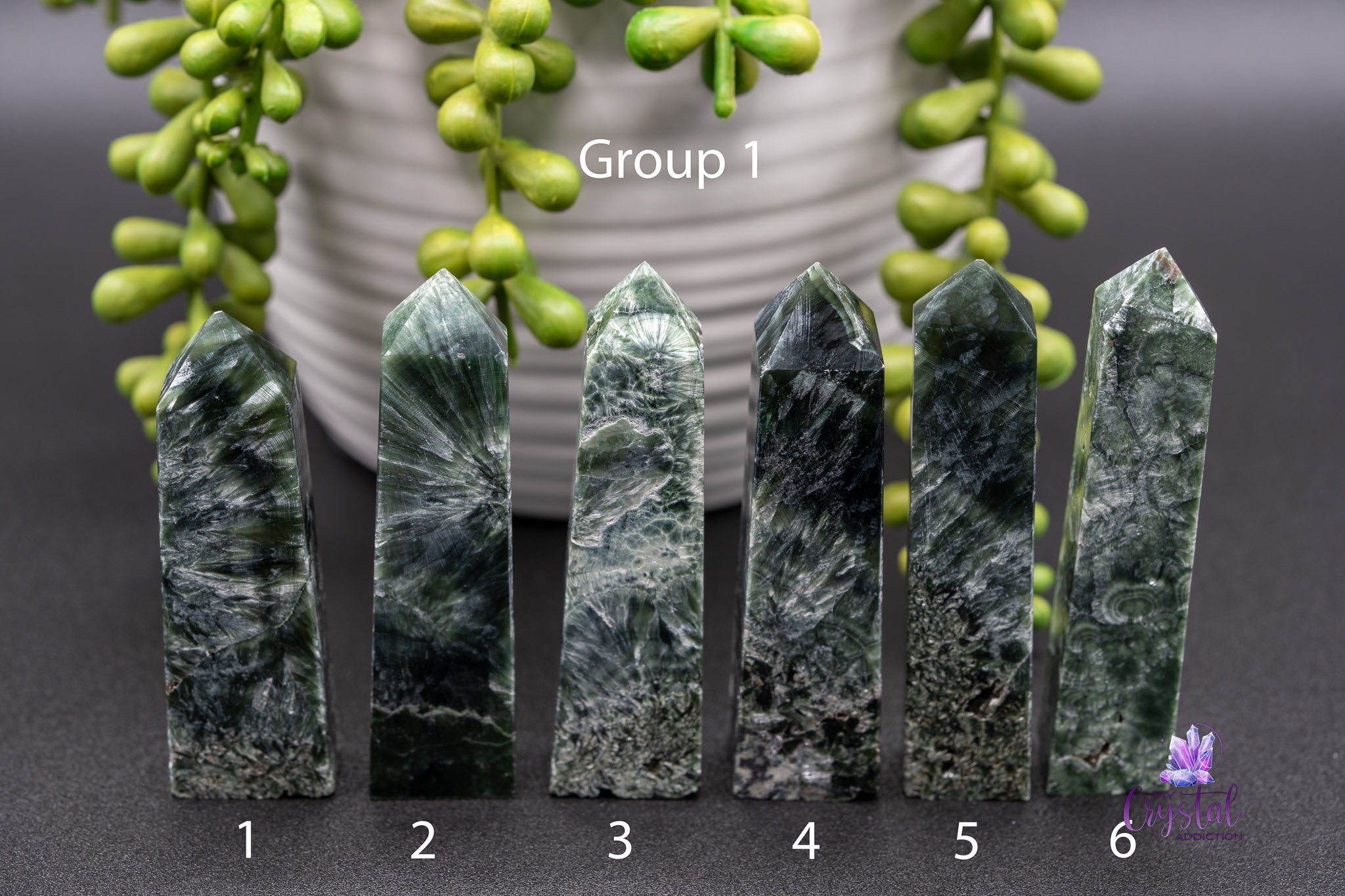 Seraphinite Tower - 2.6"-3.3"/68mm-86mm