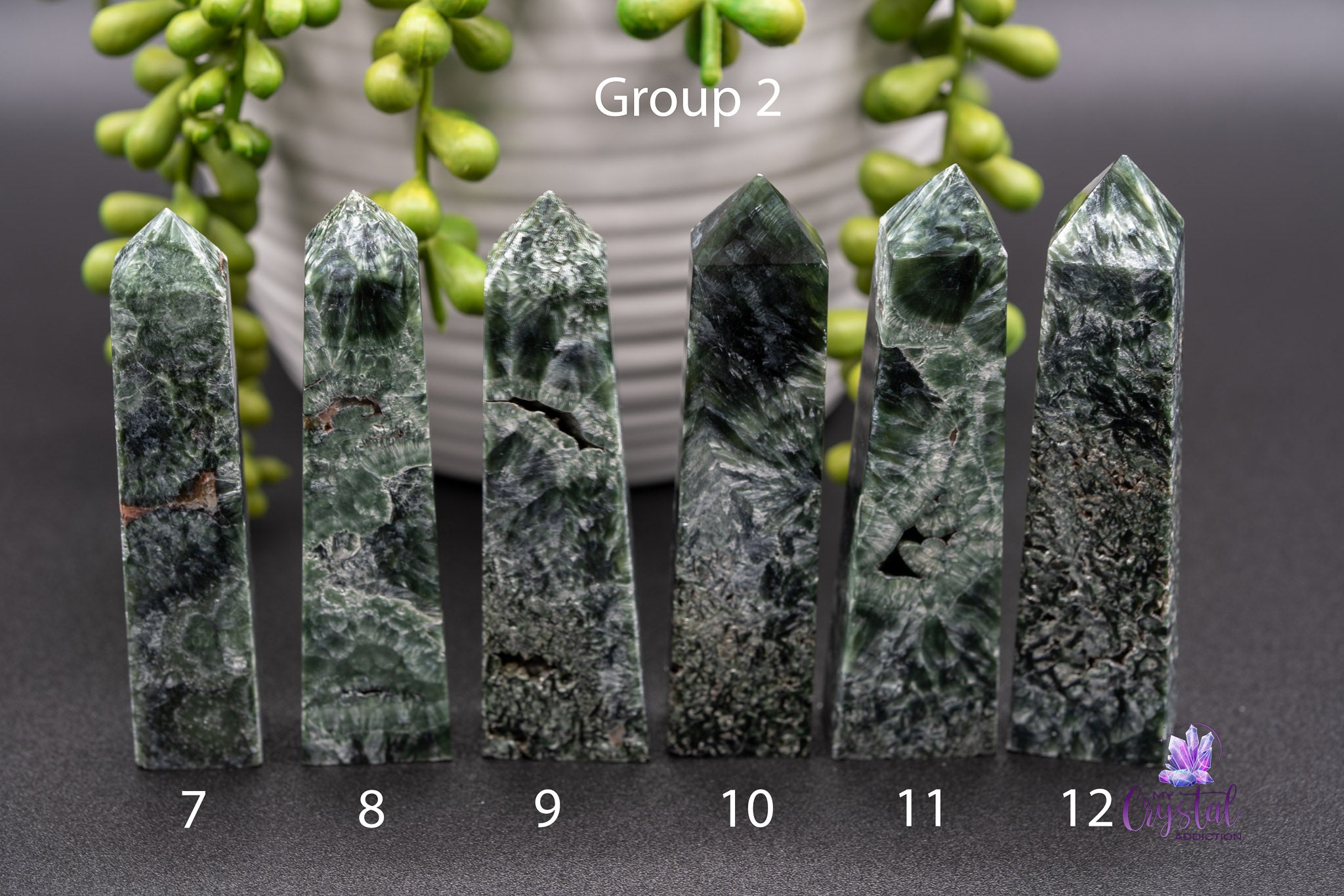 Seraphinite Tower - 2.6"-3.3"/68mm-86mm