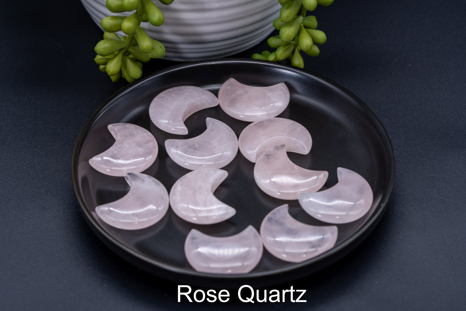Rose Quartz Carving Moon - My Crystal Addiction
