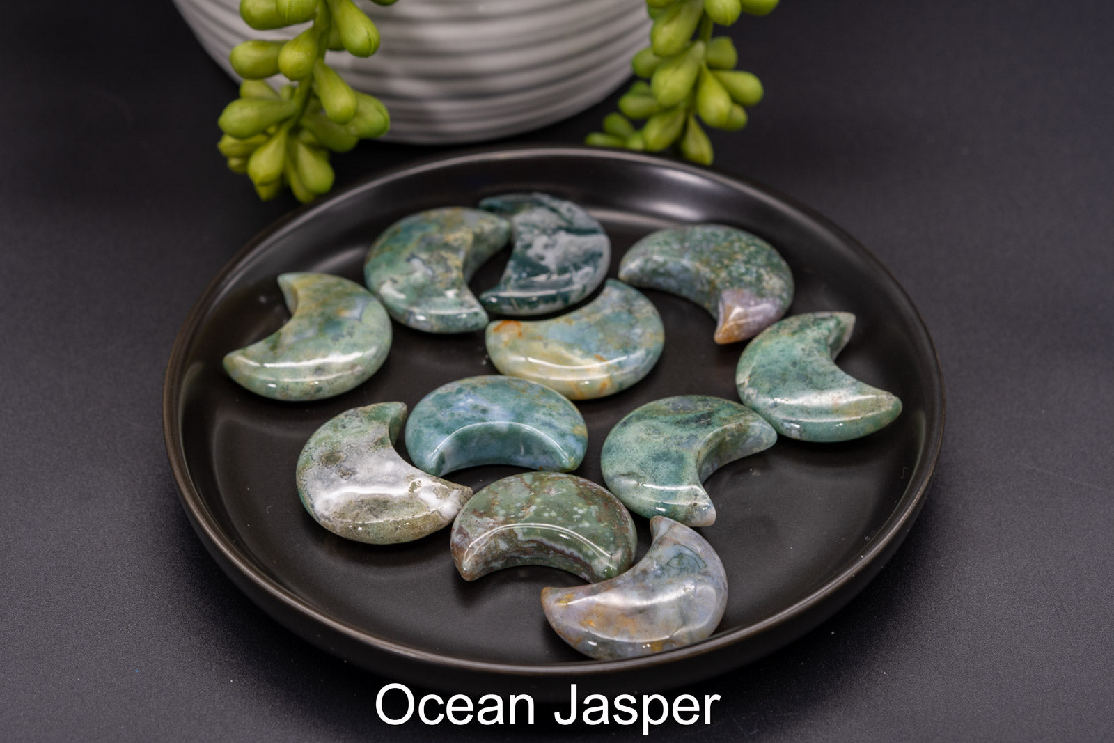 Ocean Jasper Carving Moon - My Crystal Addiction