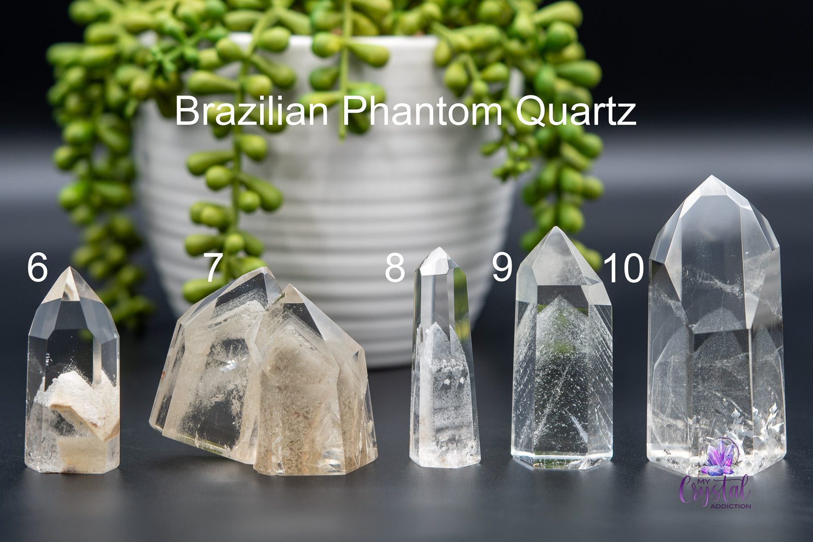 Phantom Quartz Tower - 2.1"-3.0"/55mm-78mm - Brazilian - My Crystal Addiction