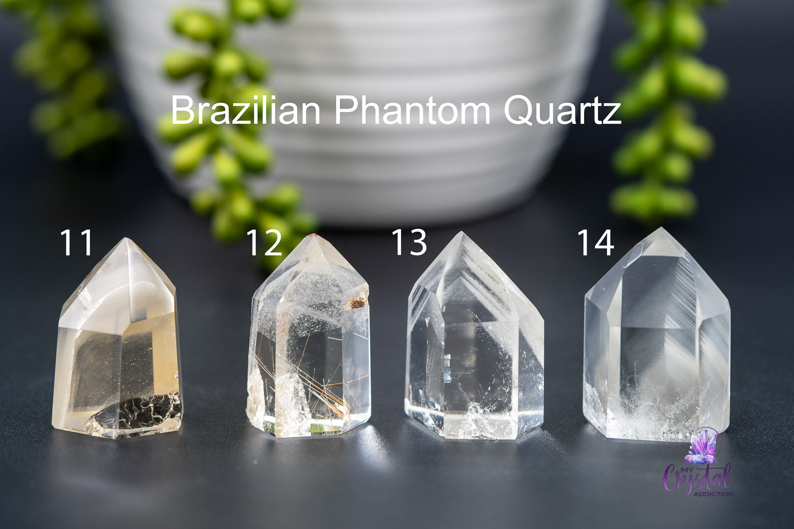 Phantom Quartz Tower - 1.4"-1.5"/36mm-39mm - Brazilian - My Crystal Addiction