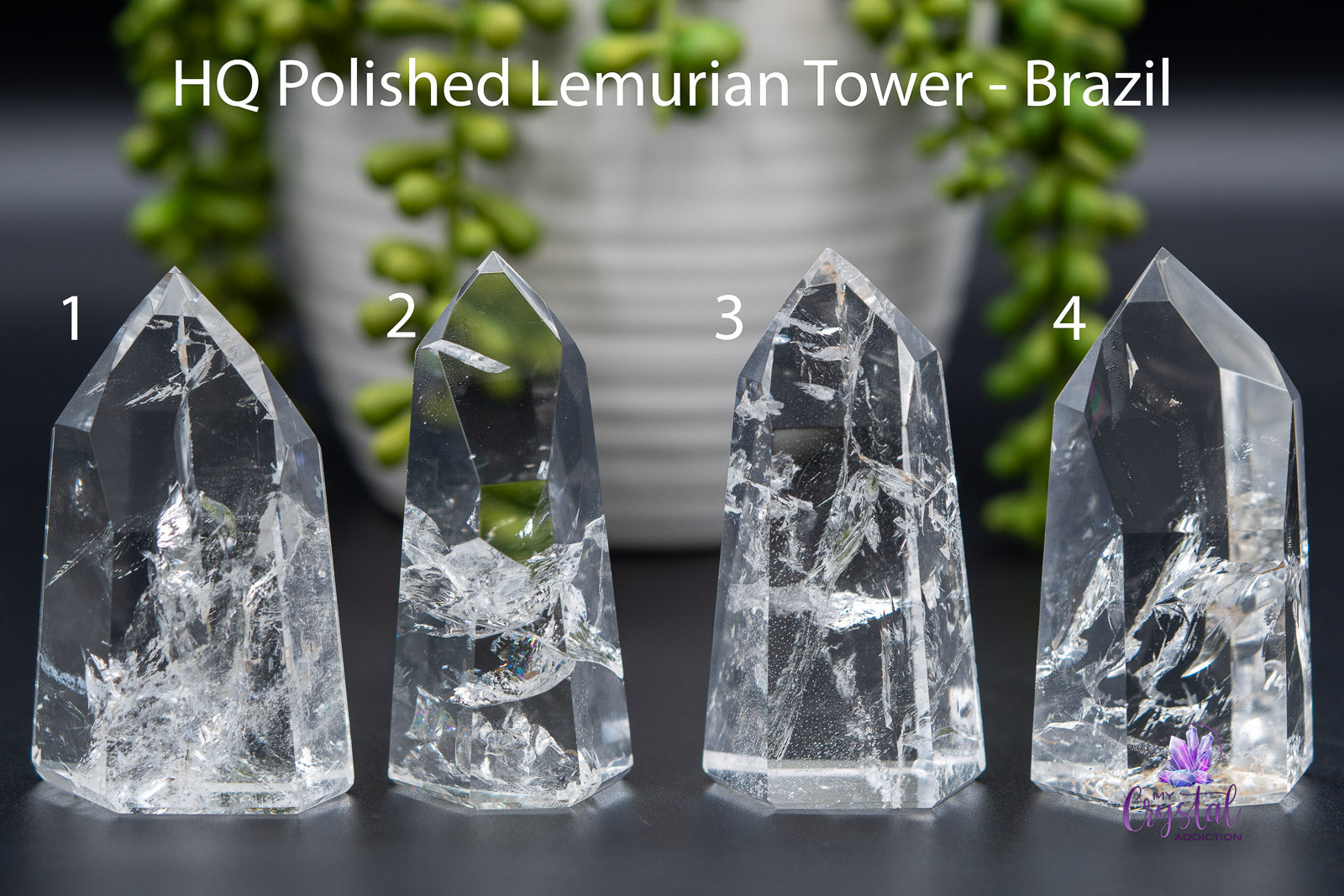 Lemurian Quartz Tower 2.9"-3.0"/ 75mm-77mm - Brazilian - My Crystal Addiction