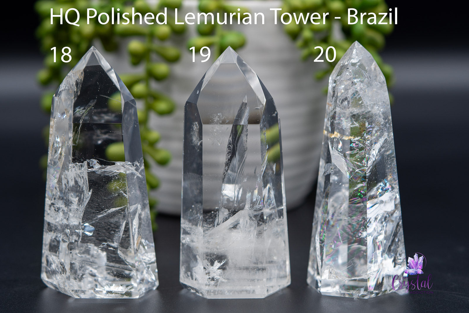 Lemurian Quartz Tower 3.9"-4.0"/ 100mm-102mm - Brazilian - My Crystal Addiction
