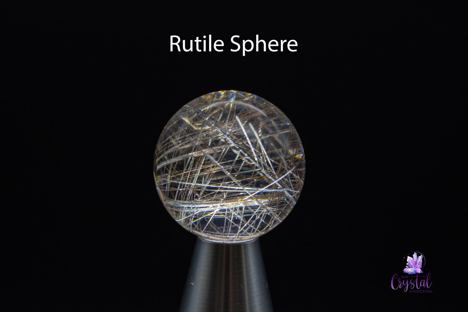 Quartz w/ Rutile Sphere 0.9"/25mm - My Crystal Addiction