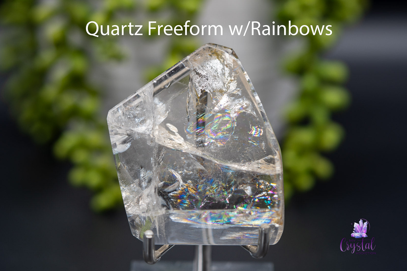 Quartz Freeform w/Rainbows 2.5" x 2.2"/63mm x 55mm - My Crystal Addiction
