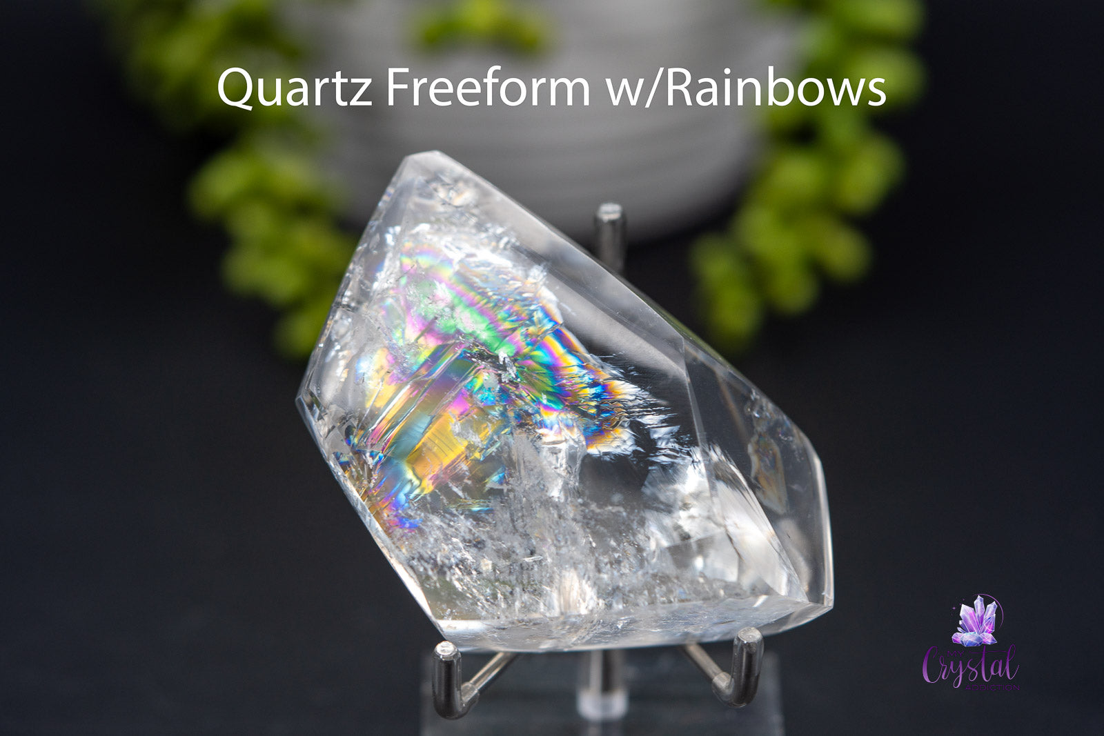 Quartz Freeform w/Rainbows 2.6" x 2.2"/66mm x 55mm - My Crystal Addiction