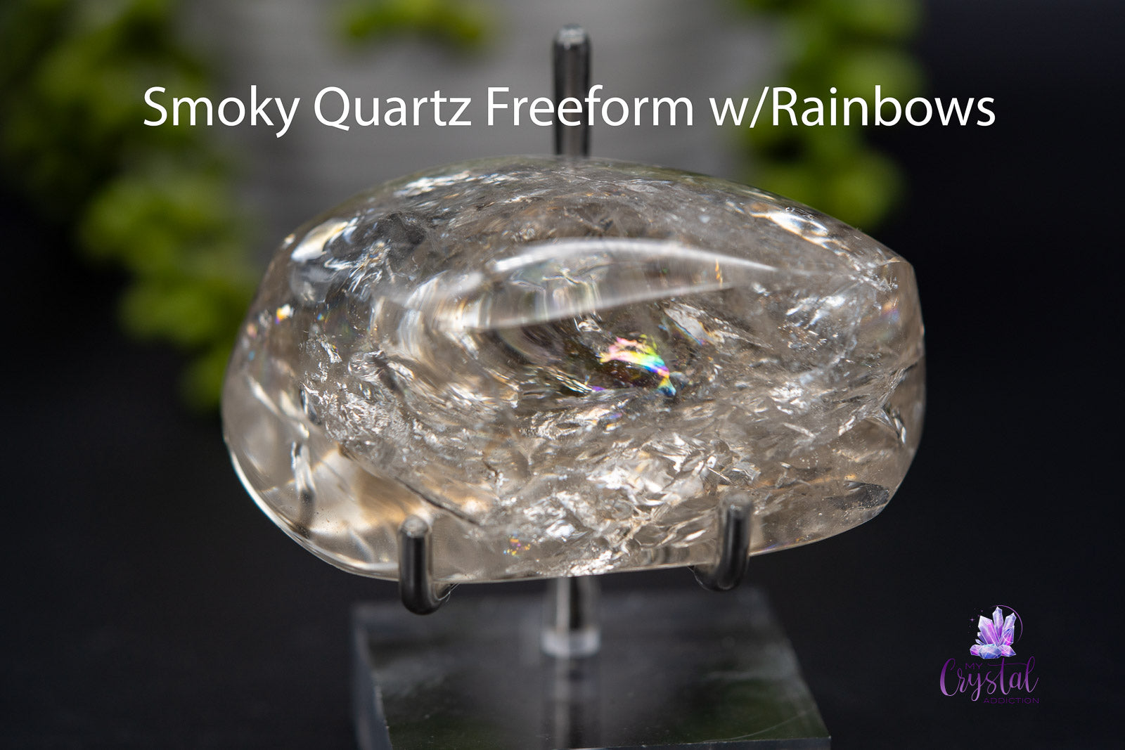 Smoky Quartz Freeform w/Rainbows 3.1"x1.8"/78mm x 45mm - My Crystal Addiction