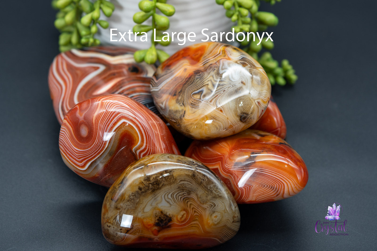 Sardonyx Tumbles | Silk Agate Tumbles - My Crystal Addiction