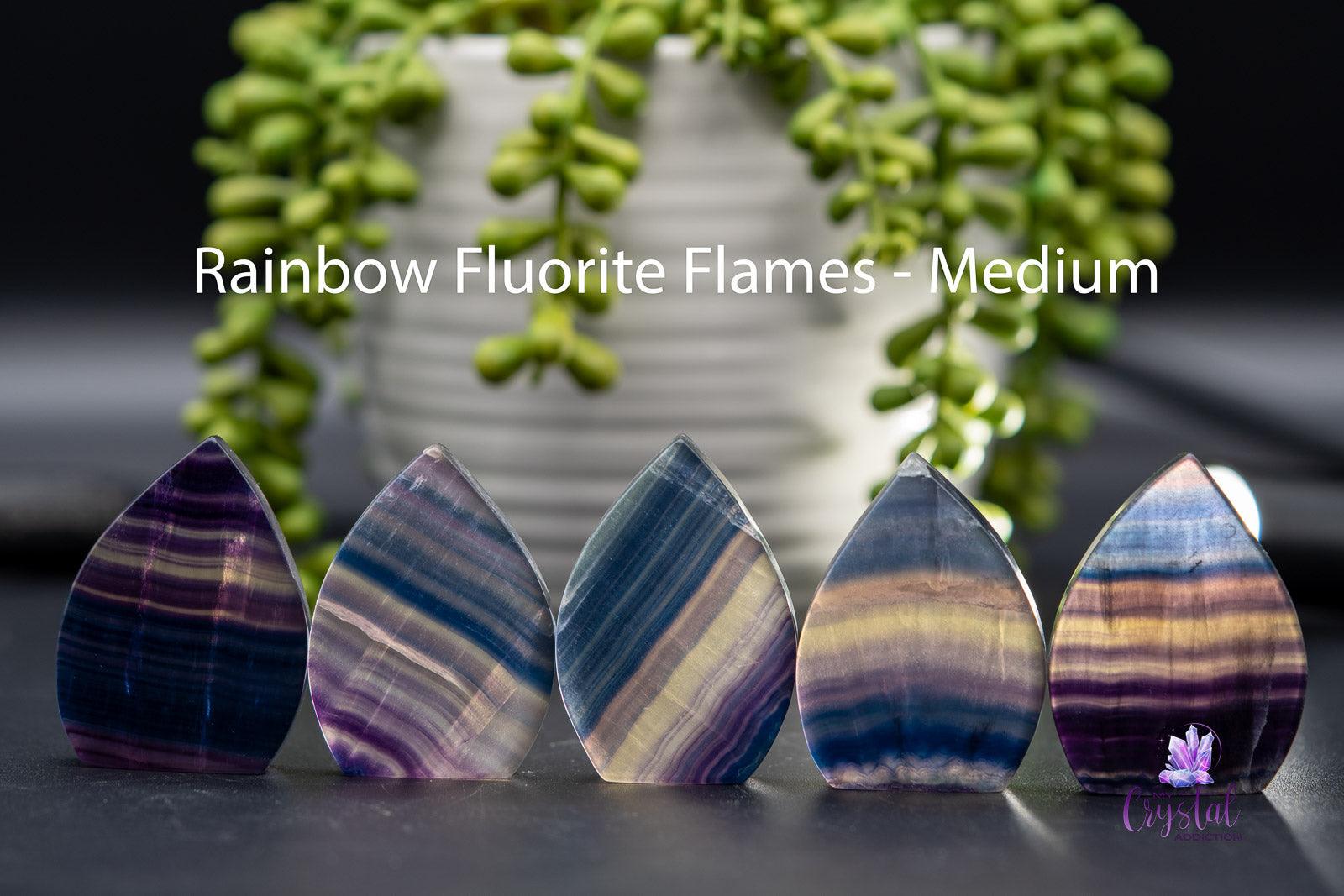 Fluorite Flame - Rainbow 1.5"-2"/40mm-50mm - My Crystal Addiction