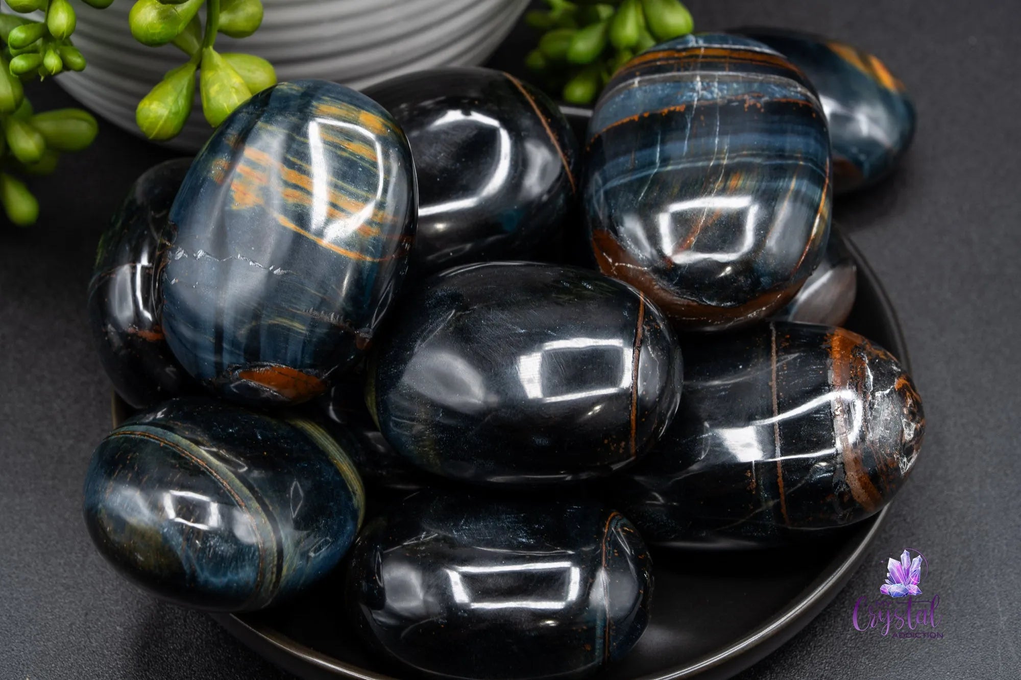 Blue Tiger Eye Palm Stone - My Crystal Addiction