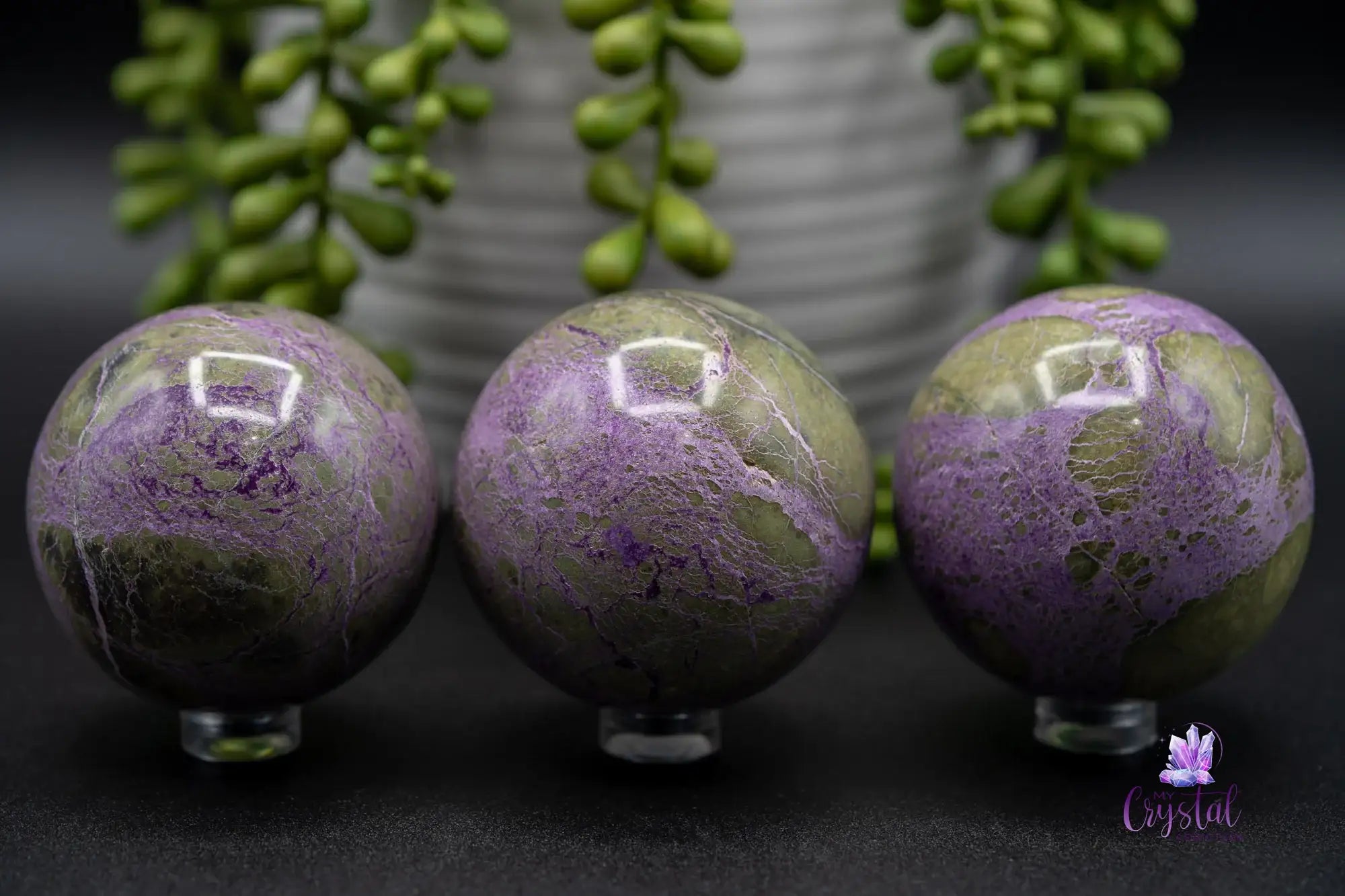 Stichtite | Atlantasite Sphere - My Crystal Addiction