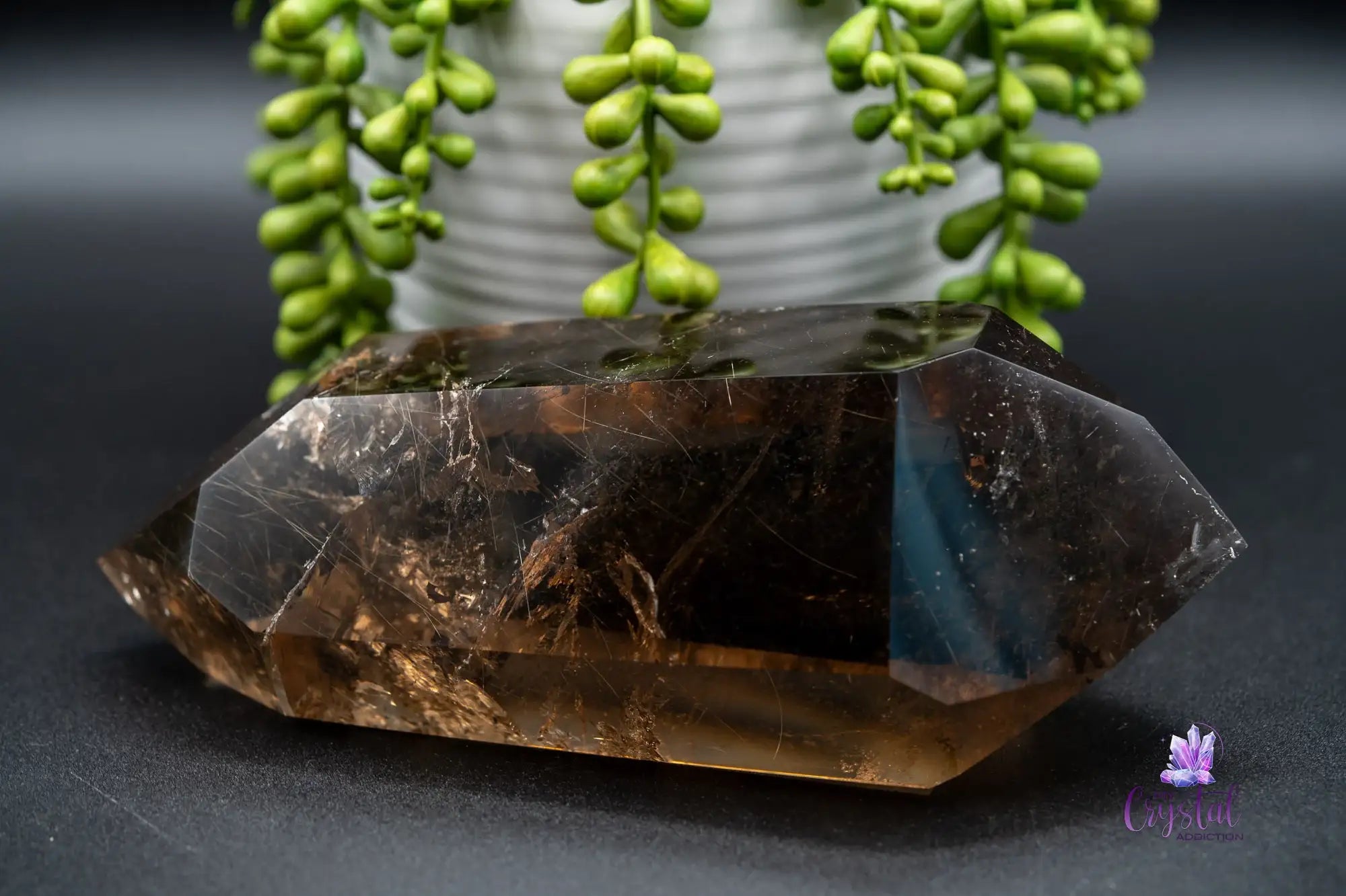High Quality Smoky Quartz Rutile Double Terminated 184mm - Brazil - My Crystal Addiction
