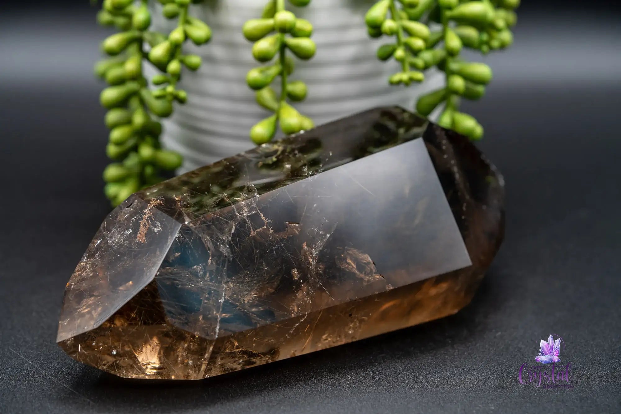 High Quality Smoky Quartz Rutile Double Terminated 184mm - Brazil - My Crystal Addiction