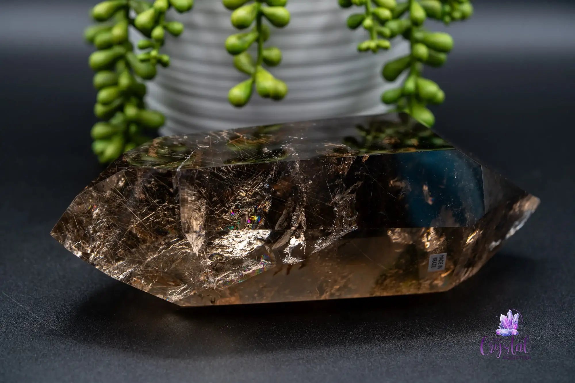 High Quality Smoky Quartz Rutile Double Terminated 184mm - Brazil - My Crystal Addiction