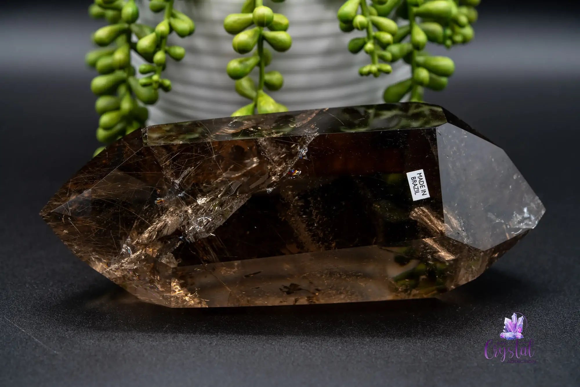 High Quality Smoky Quartz Rutile Double Terminated 184mm - Brazil - My Crystal Addiction