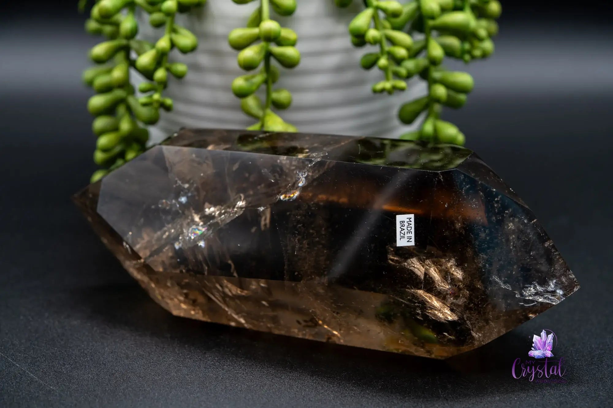 High Quality Smoky Quartz Rutile Double Terminated 184mm - Brazil - My Crystal Addiction