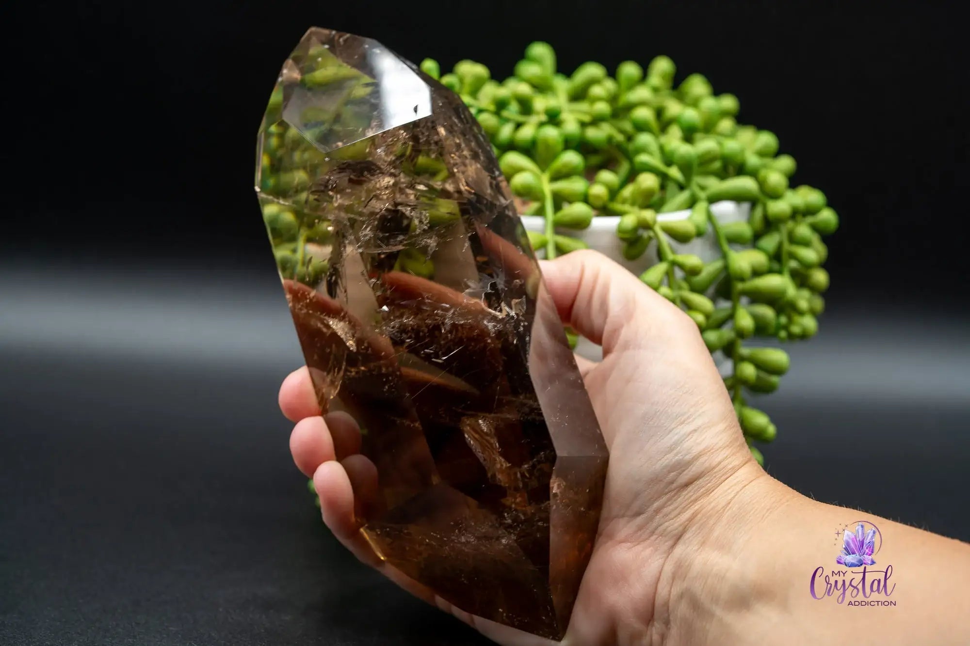 High Quality Smoky Quartz Rutile Double Terminated 184mm - Brazil - My Crystal Addiction
