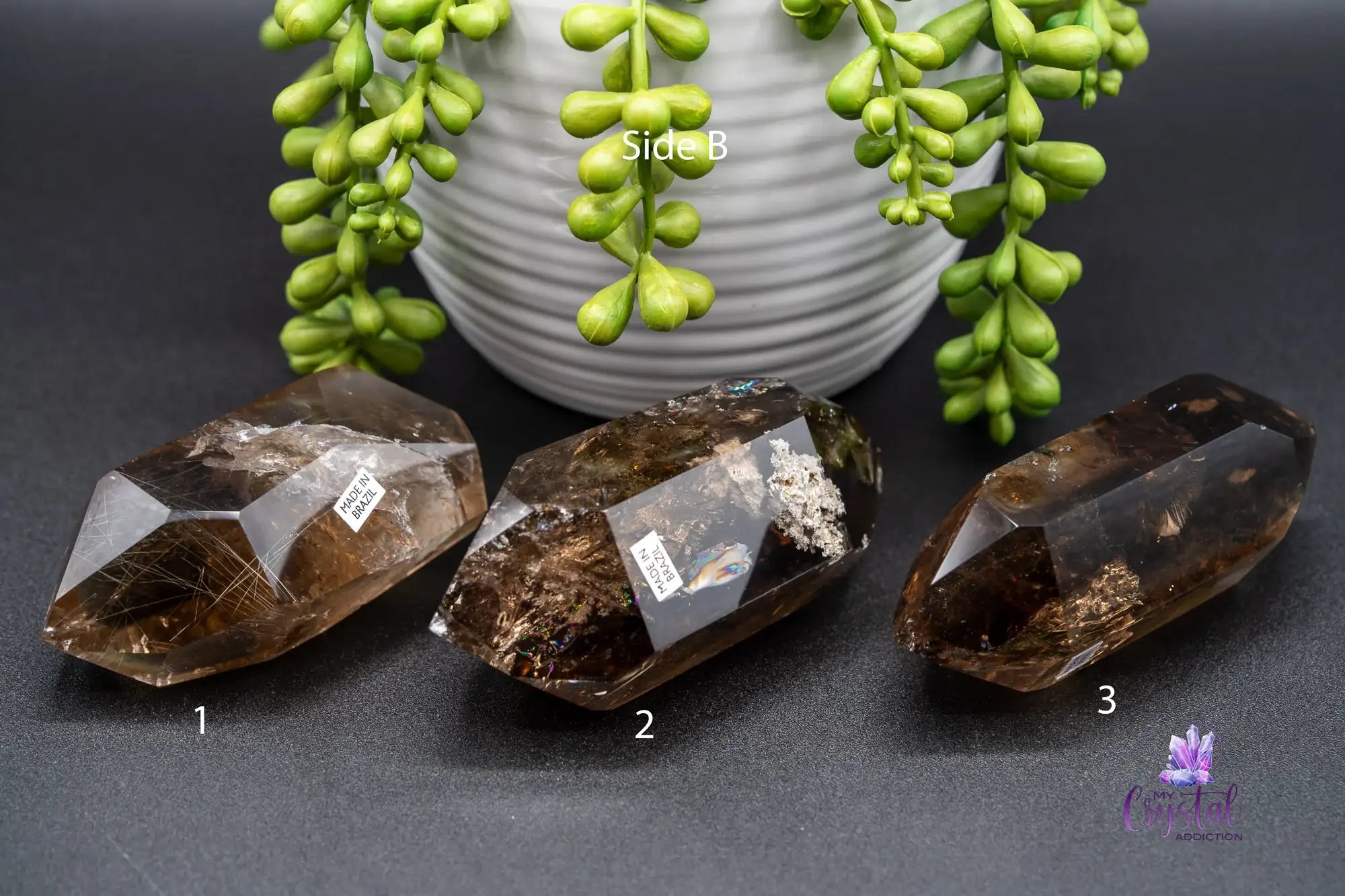 High Quality Smoky Quartz Double Terminated Rainbows - Brazil - My Crystal Addiction