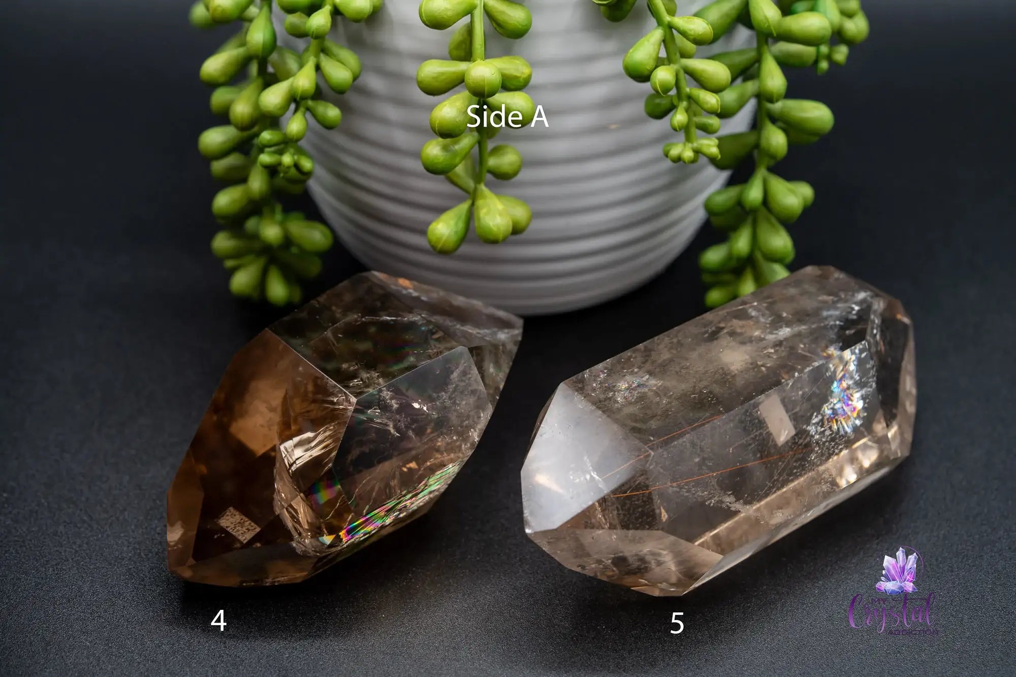 High Quality Smoky Quartz Double Terminated Rainbows - Brazil - My Crystal Addiction