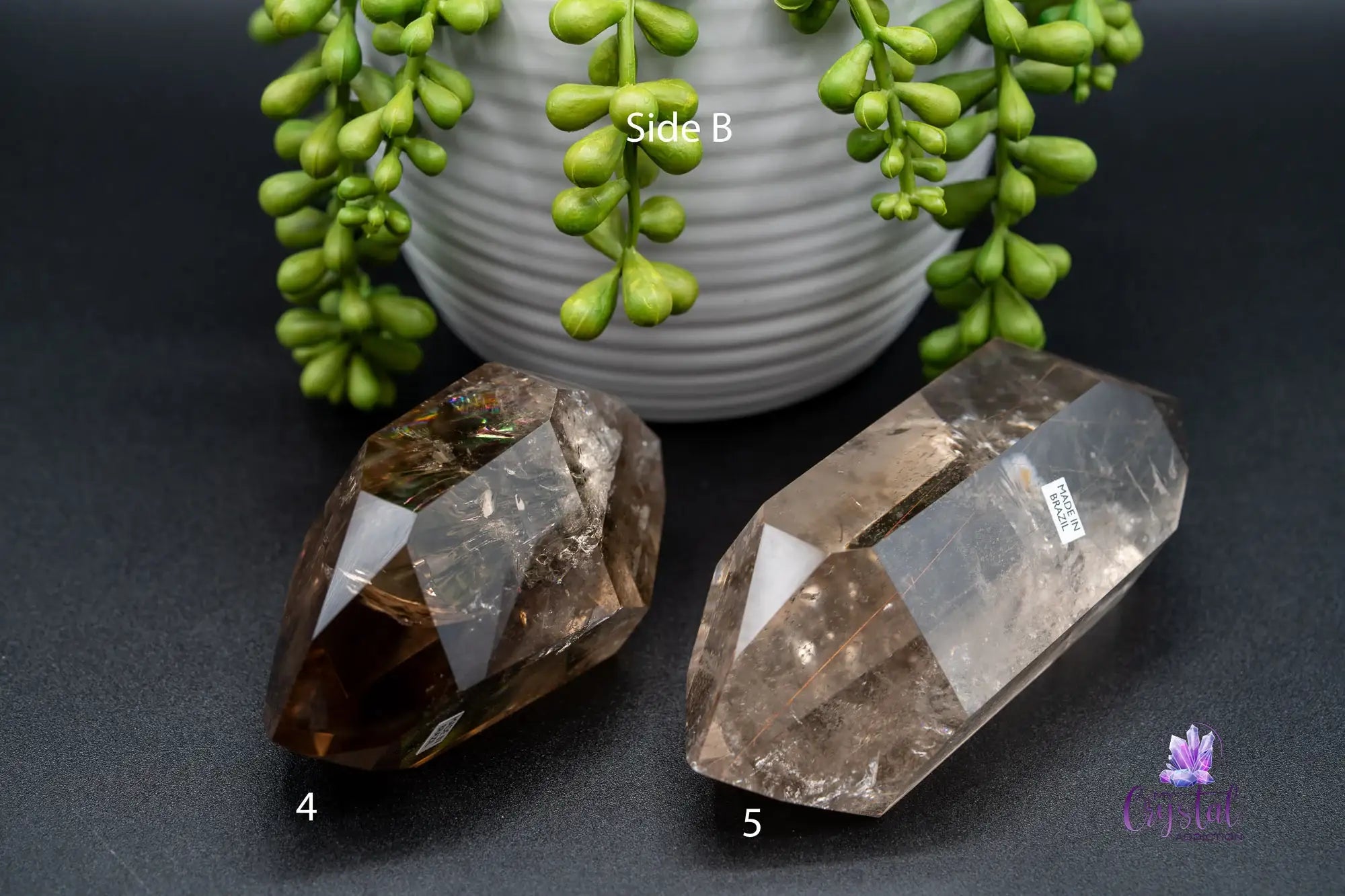 High Quality Smoky Quartz Double Terminated Rainbows - Brazil - My Crystal Addiction