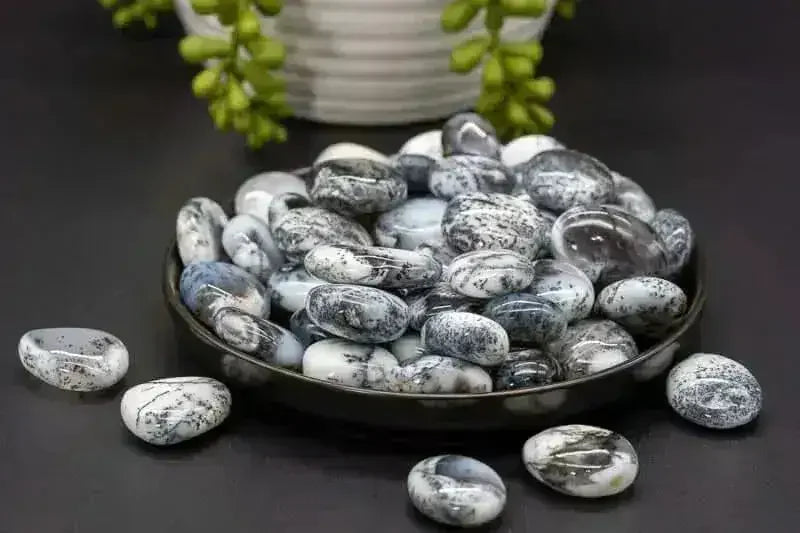Dendritic Opal AAA Tumbled Stone - Heart Chakra - My Crystal Addiction