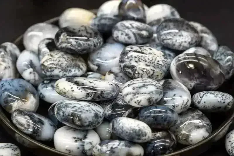 Dendritic Opal AAA Tumbled Stone - Heart Chakra - My Crystal Addiction