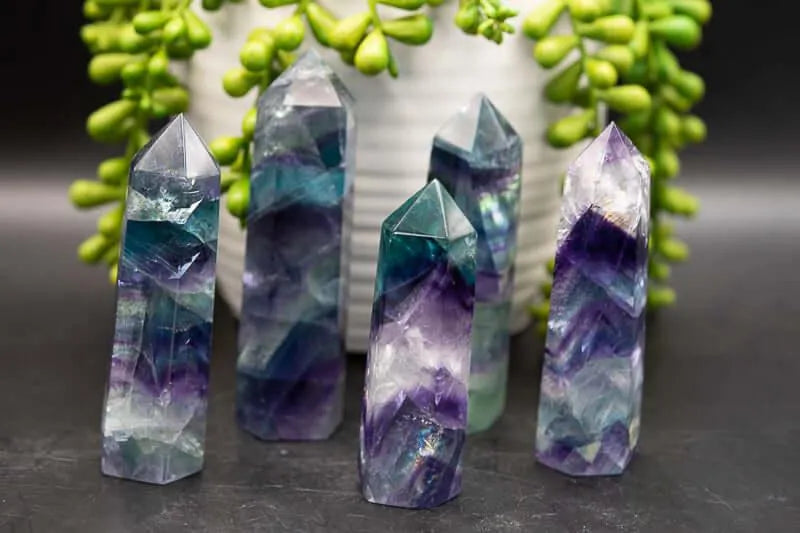 Rainbow Fluorite offers Twin Crystal Tower L