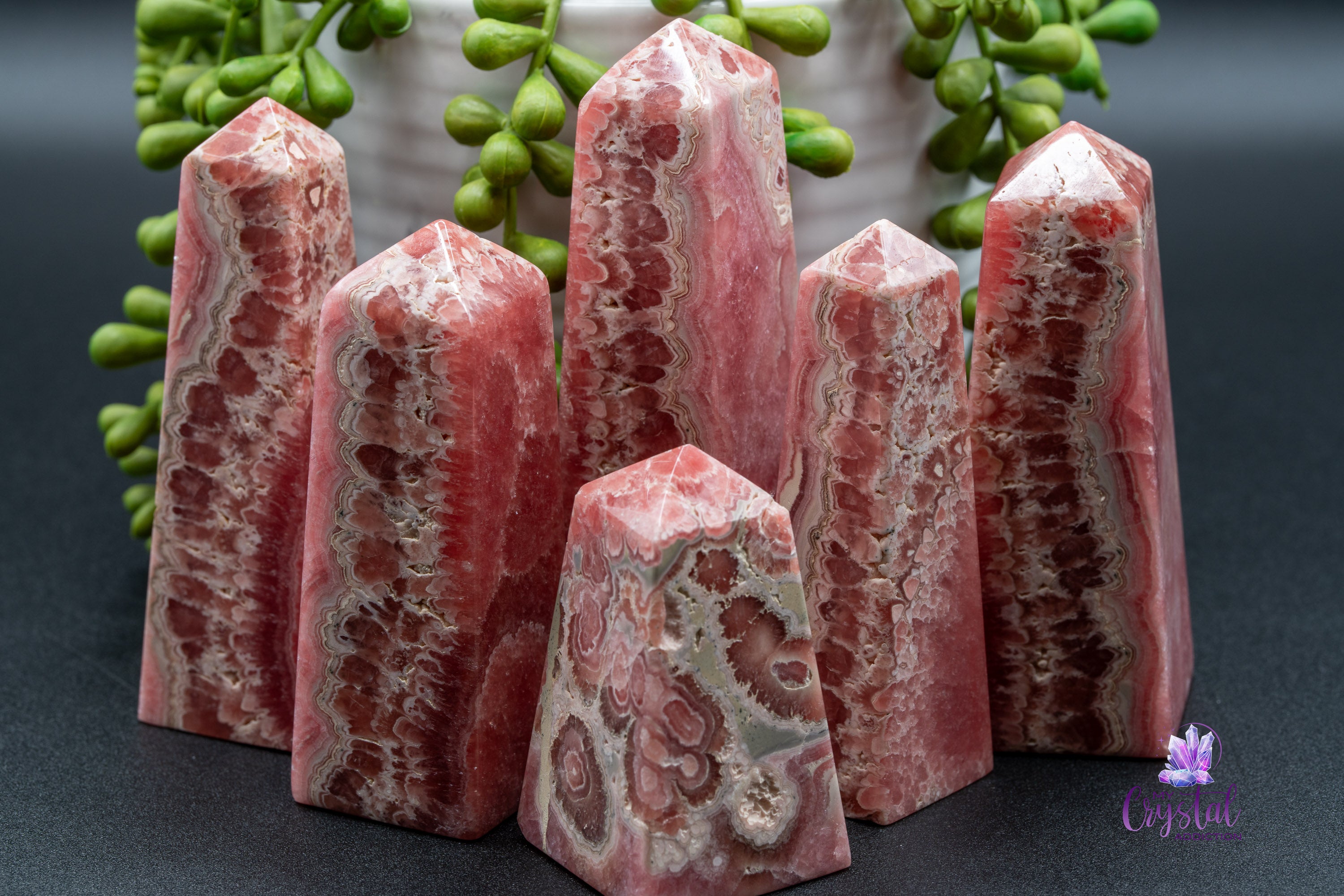 High Quality Rhodochrosite Tower From Argentina - My Crystal Addiction