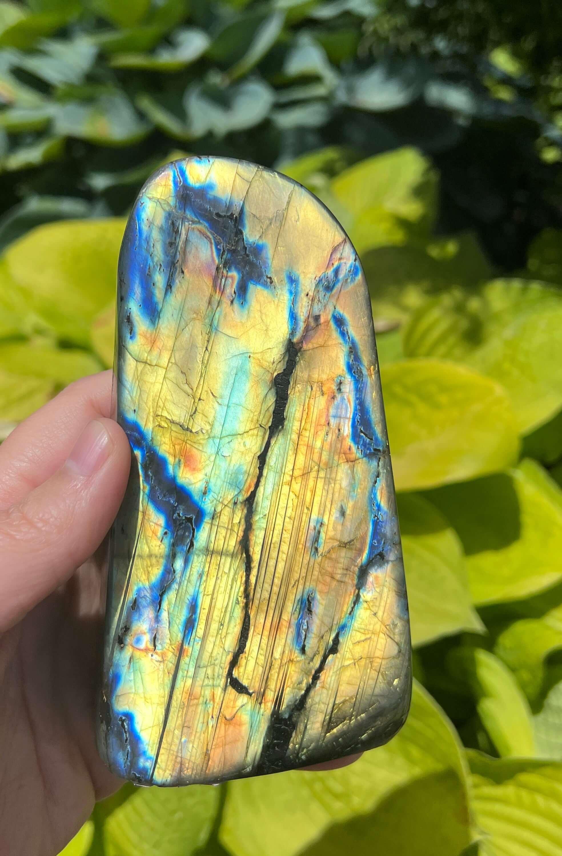 Labradorite Free-form - Orange Flash - My Crystal Addiction