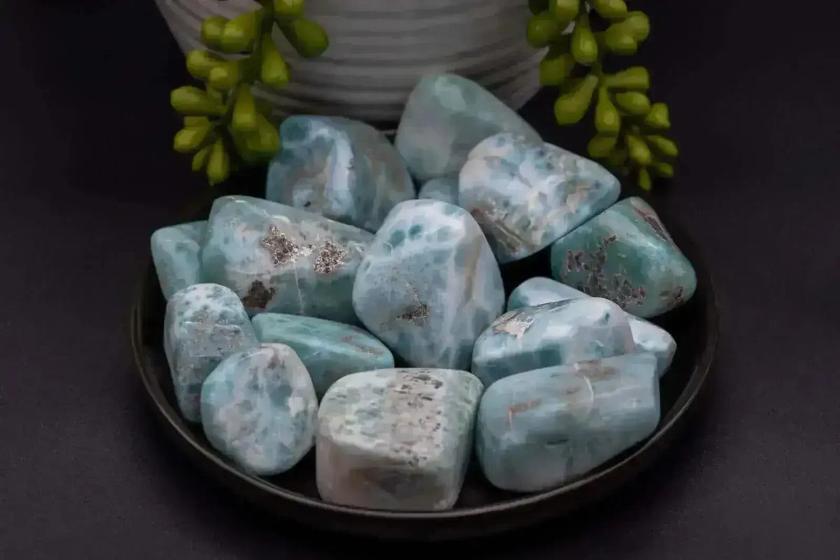 Larimar Tumble - Throat Chakra - My Crystal Addiction