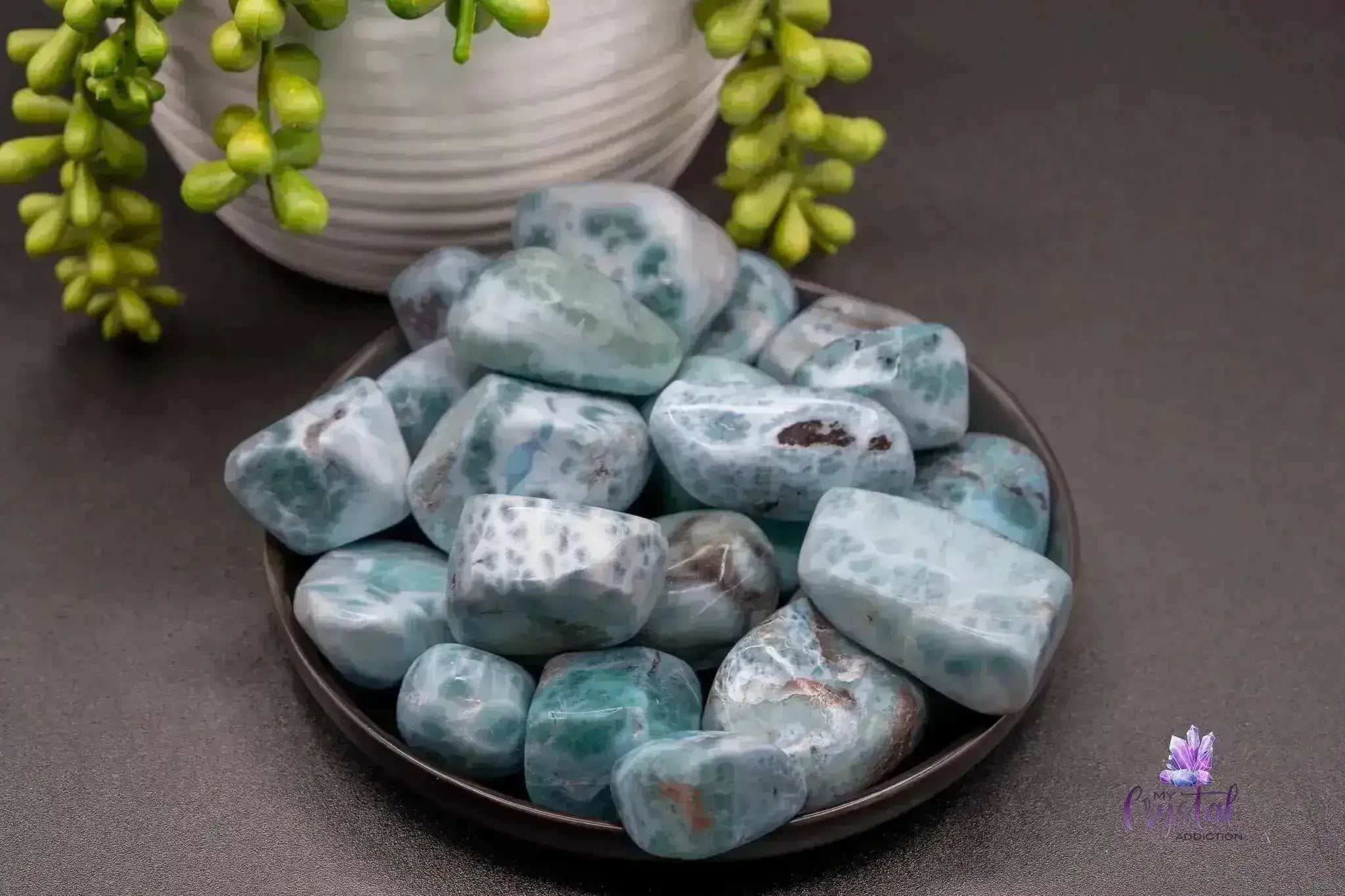 Larimar Tumble - Throat Chakra - My Crystal Addiction
