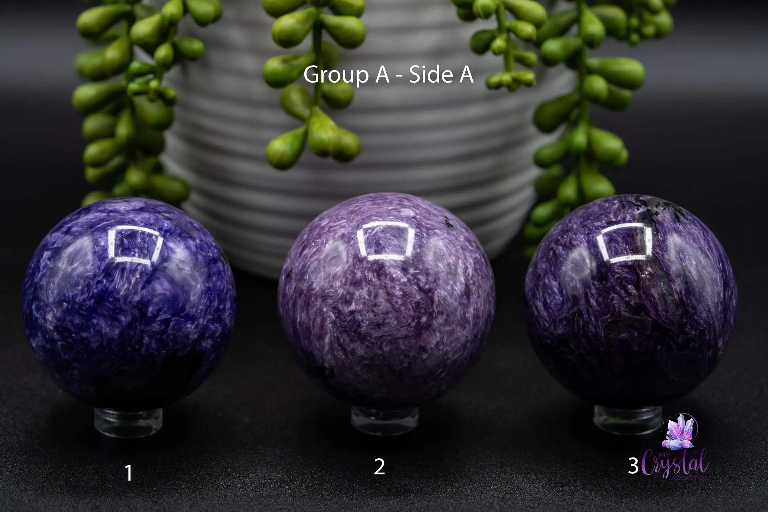 Charoite Sphere 50mm - My Crystal Addiction