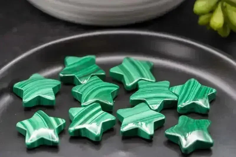 Malachite Star Carving 1/2" - Heart Chakra - My Crystal Addiction