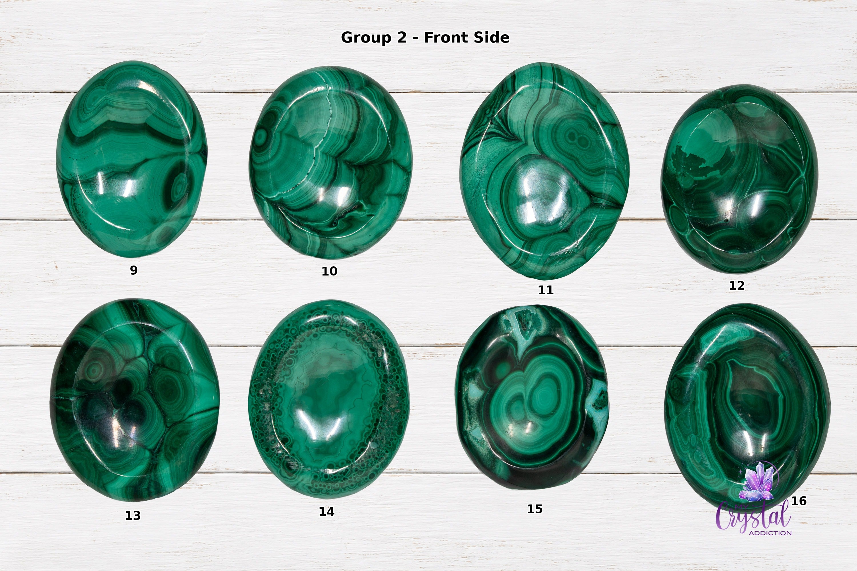 Malachite Worry Stone - High Quality - Heart Chakra - My Crystal Addiction