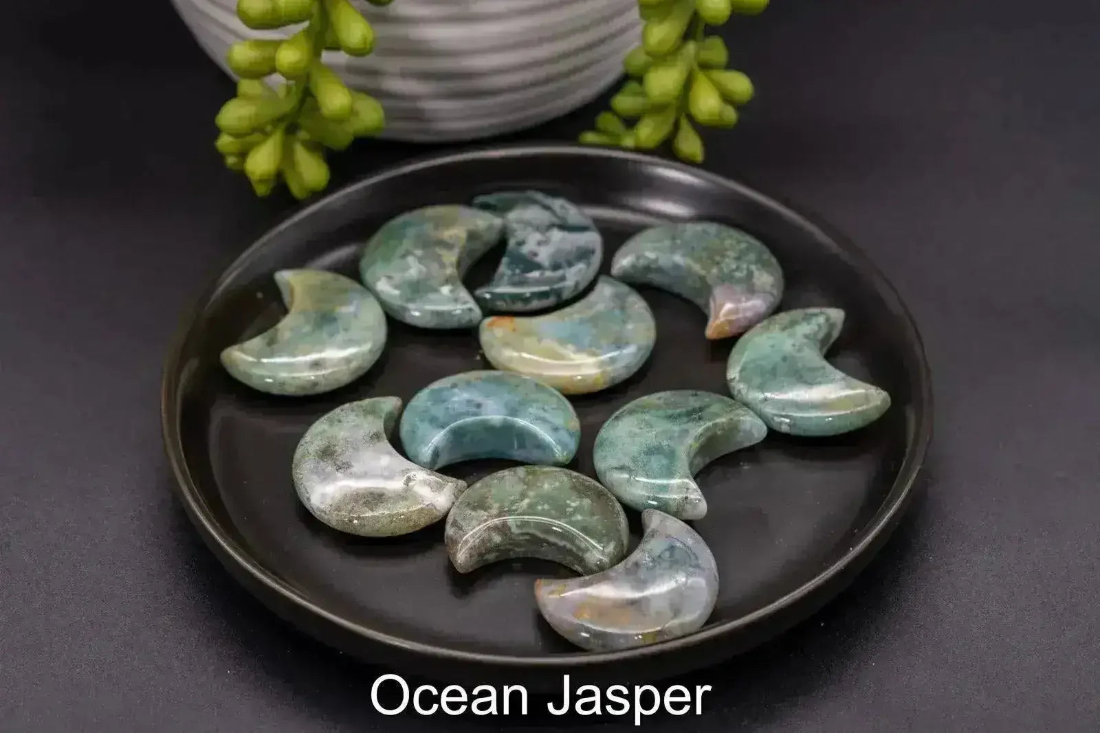 Ocean Jasper Carving Moon - My Crystal Addiction
