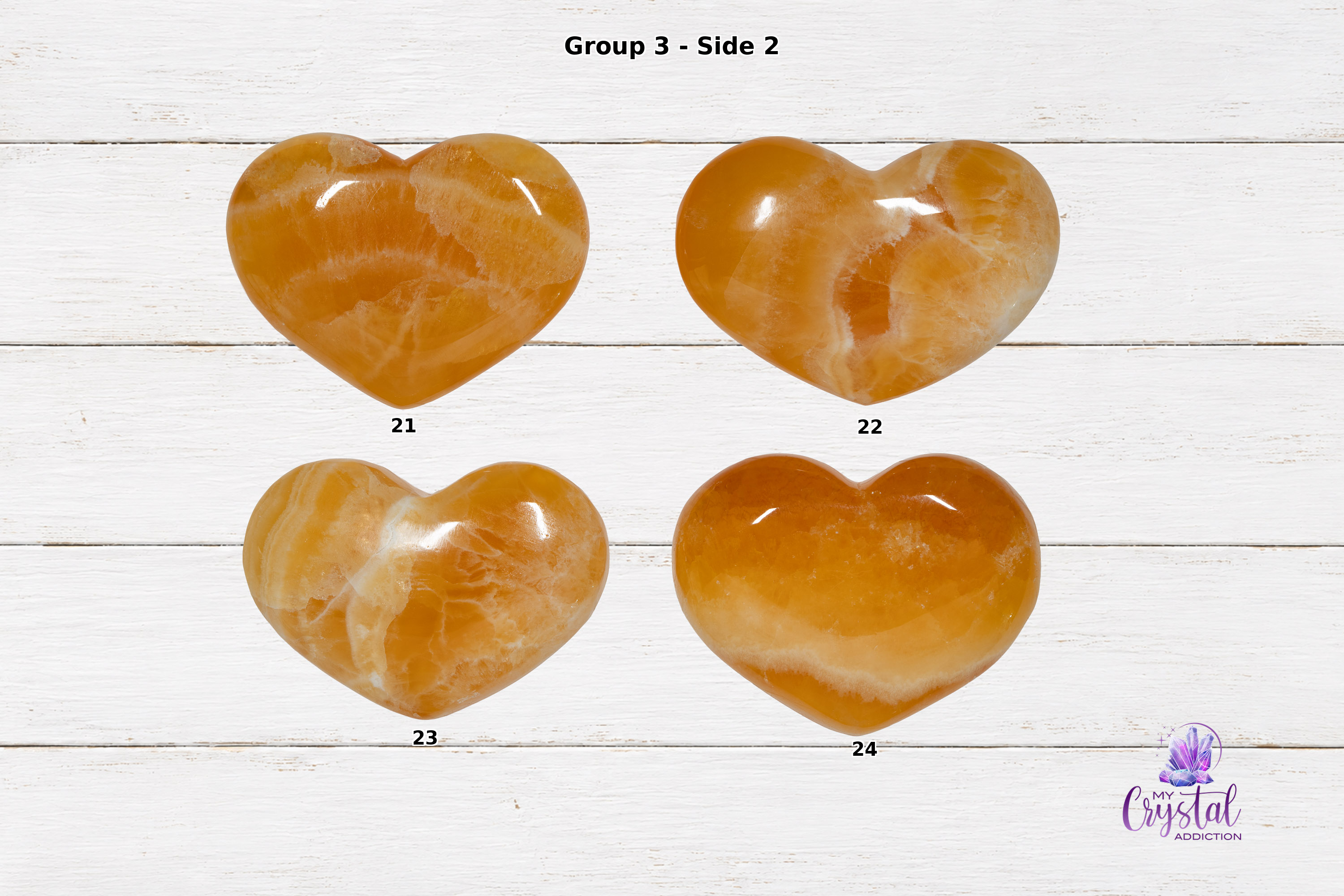 Orange Calcite Heart Carving - High Quality - Sacral Chakra - My Crystal Addiction