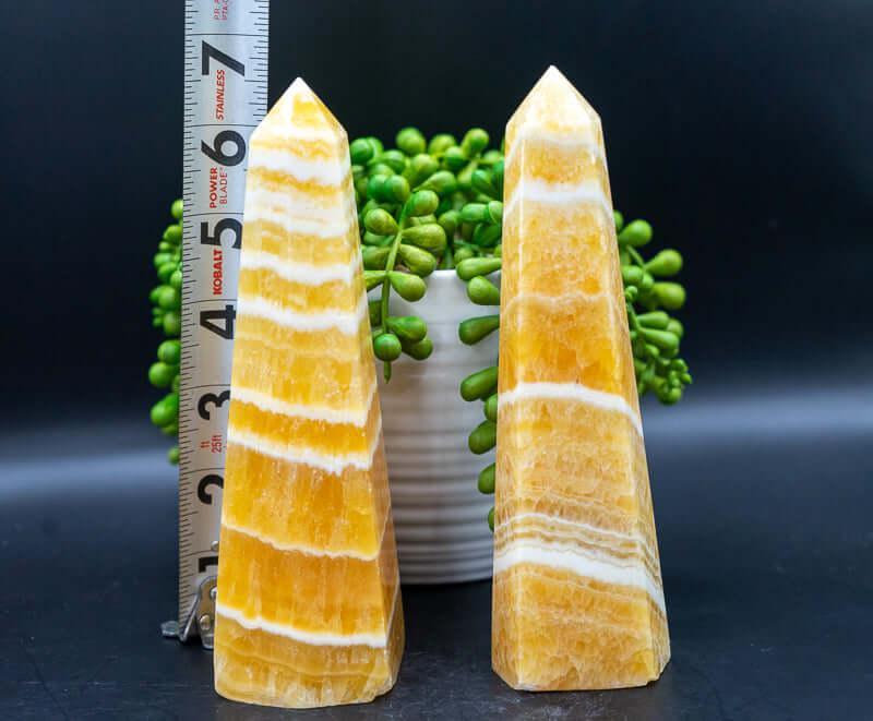 Orange Calcite Tower - My Crystal Addiction