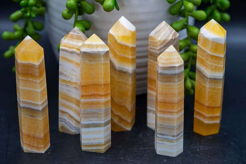Orange Calcite Tower - My Crystal Addiction
