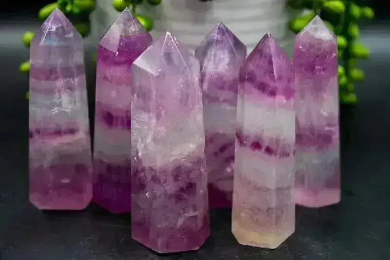 Pink Fluorite Tower - Third Eye Chakra - My Crystal Addiction