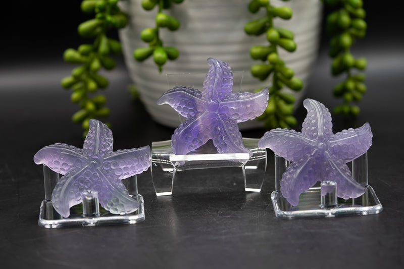 Purple Fluorite Starfish Carving - Third Eye Chakra - My Crystal Addiction