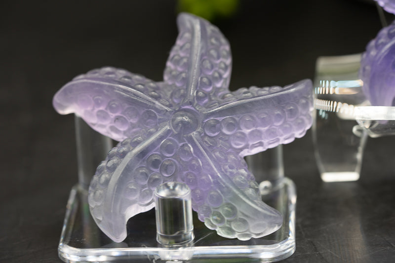 Purple Fluorite Starfish Carving - Third Eye Chakra - My Crystal Addiction