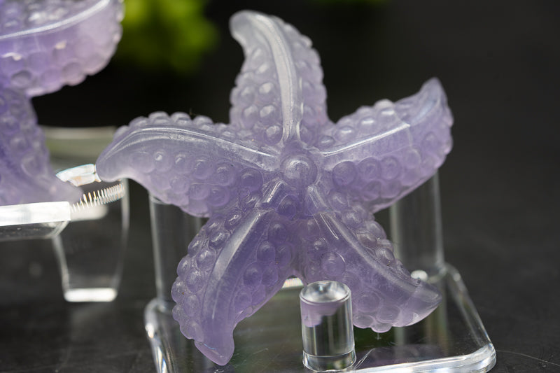 Purple Fluorite Starfish Carving - Third Eye Chakra - My Crystal Addiction