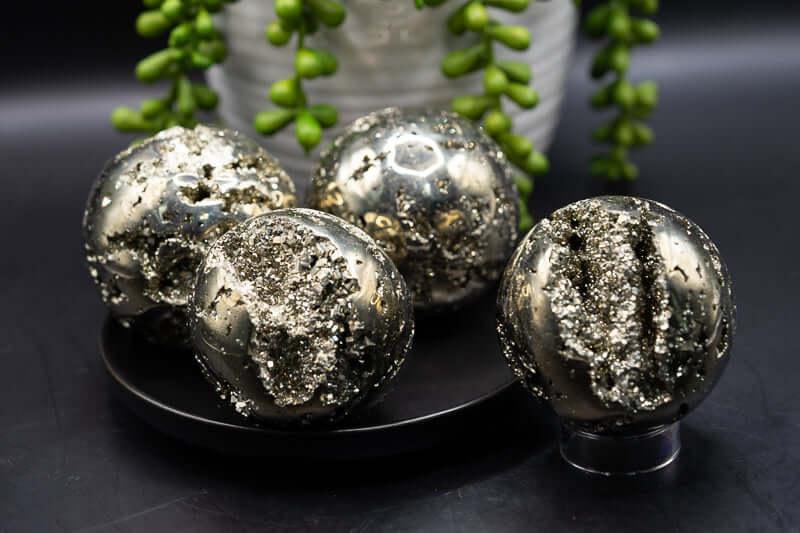 Pyrite Sphere - 1.5-2" - Druzy - My Crystal Addiction